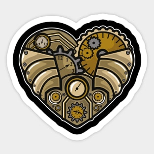 Steampunk Heart Sticker